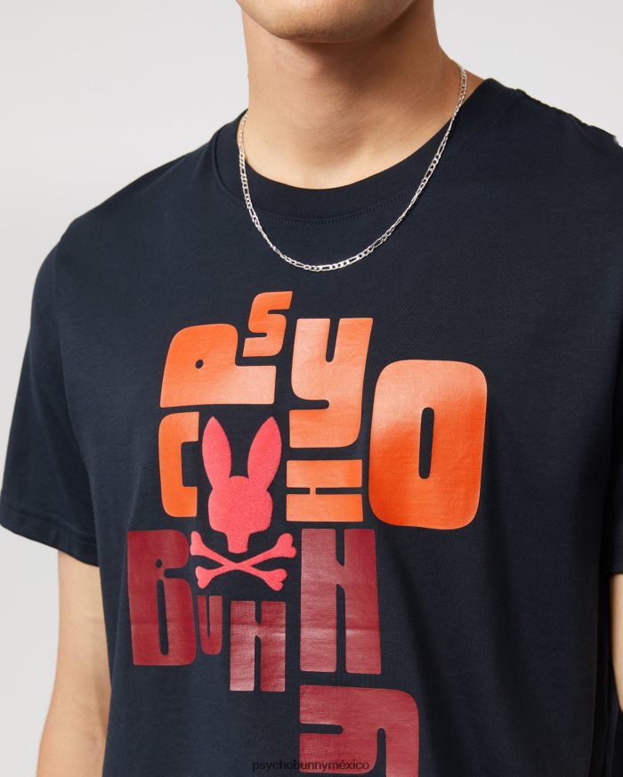 camiseta con gráfico flocado de lyons para hombre ArmadaR46422260 Psycho Bunny