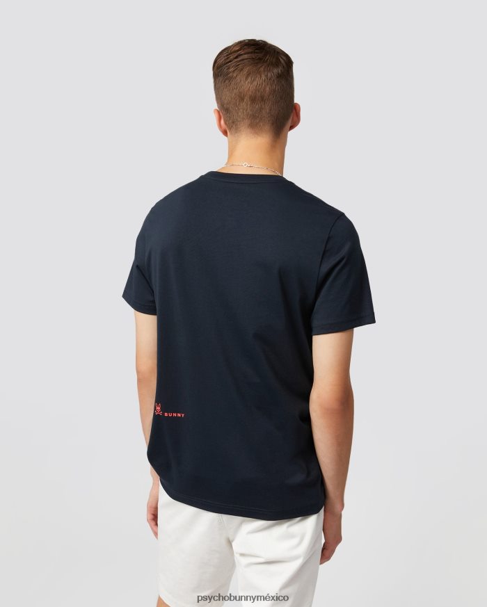 camiseta con gráfico flocado de lyons para hombre ArmadaR46422260 Psycho Bunny