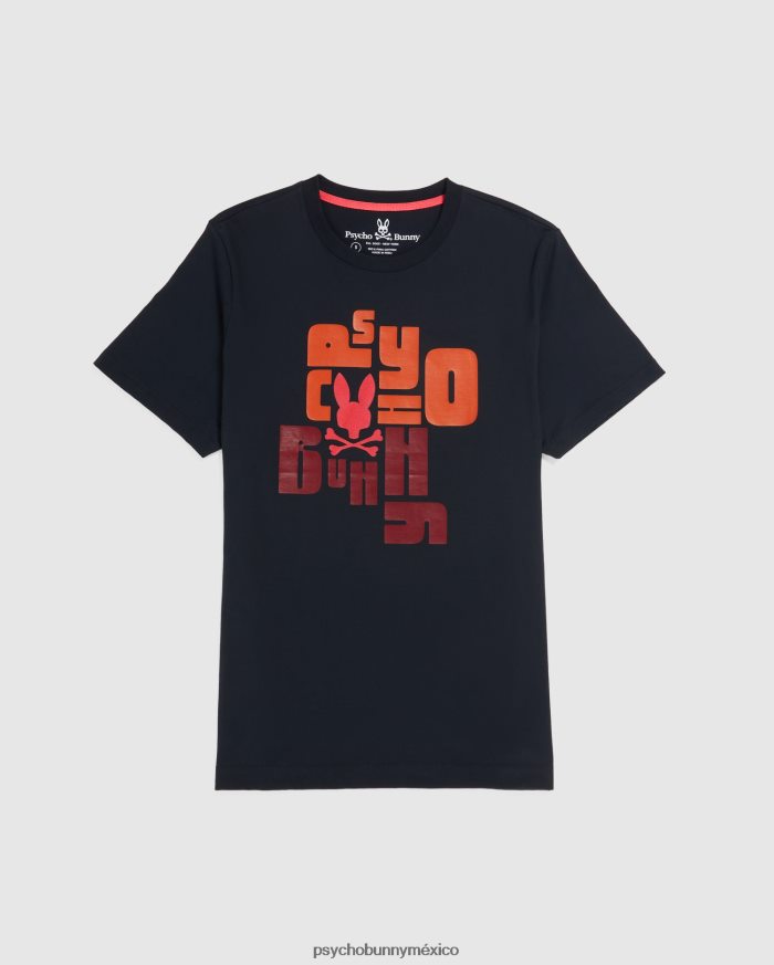 camiseta con gráfico flocado de lyons para hombre ArmadaR46422260 Psycho Bunny