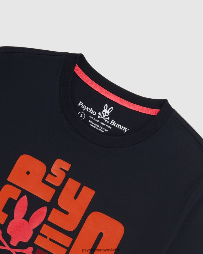 camiseta con gráfico flocado de lyons para hombre ArmadaR46422260 Psycho Bunny