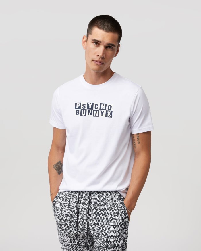 camiseta con gráfico hamming para hombre blancoR46422246 Psycho Bunny