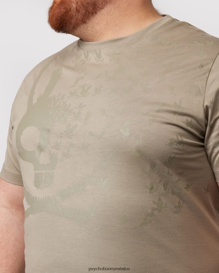 camiseta con gráfico mullen grande y alto para hombre arena mojadaR46422403 Psycho Bunny