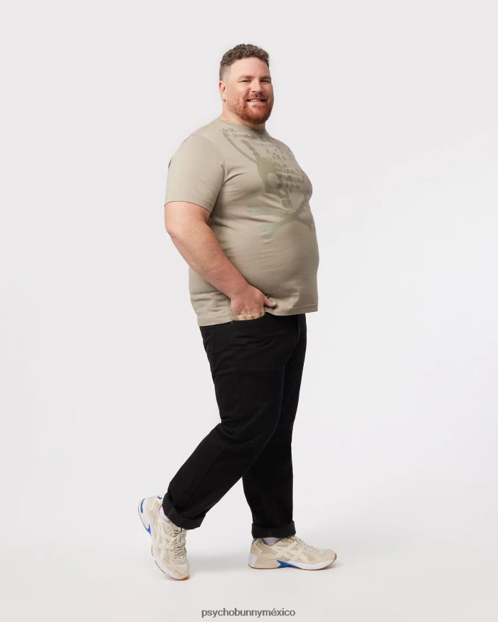 camiseta con gráfico mullen grande y alto para hombre arena mojadaR46422403 Psycho Bunny