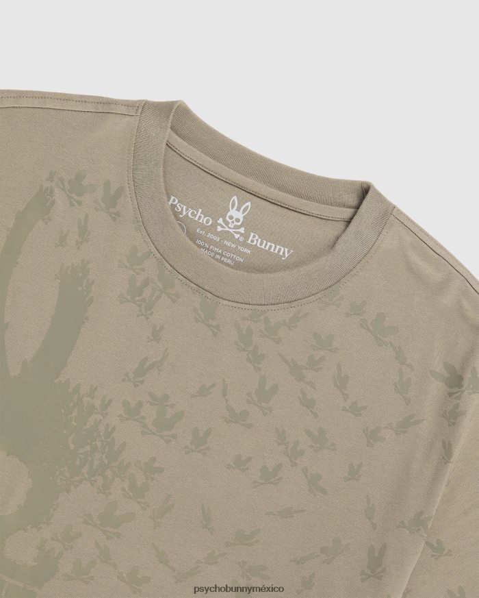 camiseta con gráfico mullen grande y alto para hombre arena mojadaR46422403 Psycho Bunny