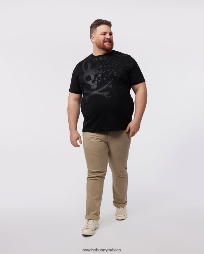 camiseta con gráfico mullen grande y alto para hombre negroR46422391 Psycho Bunny