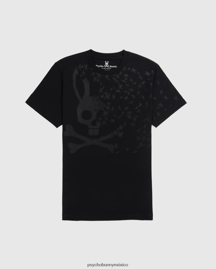 camiseta con gráfico mullen grande y alto para hombre negroR46422391 Psycho Bunny