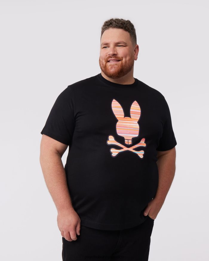 camiseta con gráfico newell grande y alto para hombre negroR46422413 Psycho Bunny