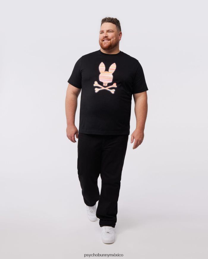 camiseta con gráfico newell grande y alto para hombre negroR46422413 Psycho Bunny