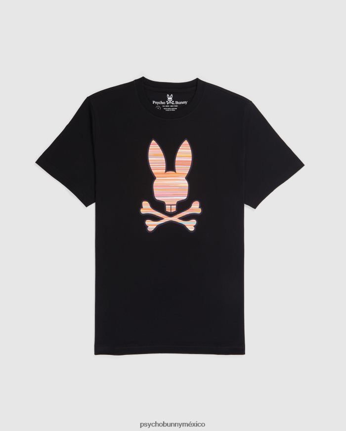 camiseta con gráfico newell grande y alto para hombre negroR46422413 Psycho Bunny