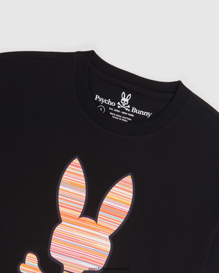 camiseta con gráfico newell grande y alto para hombre negroR46422413 Psycho Bunny