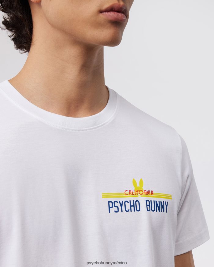 camiseta de california para hombre blancoR46422199 Psycho Bunny