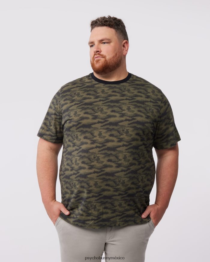 camiseta de camuflaje rockaway grande y alta para hombre oliva oscuroR46422440 Psycho Bunny