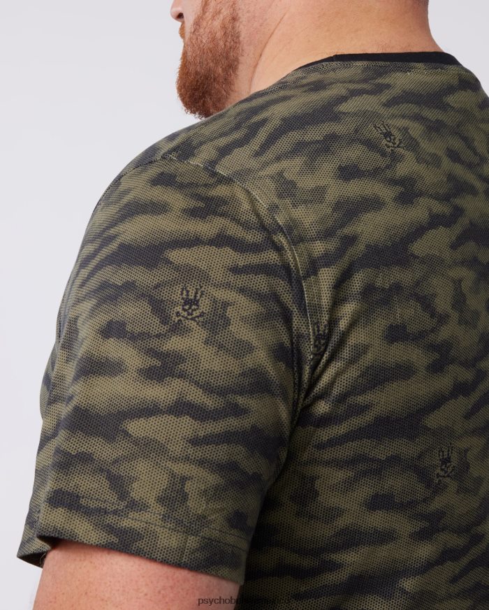 camiseta de camuflaje rockaway grande y alta para hombre oliva oscuroR46422440 Psycho Bunny