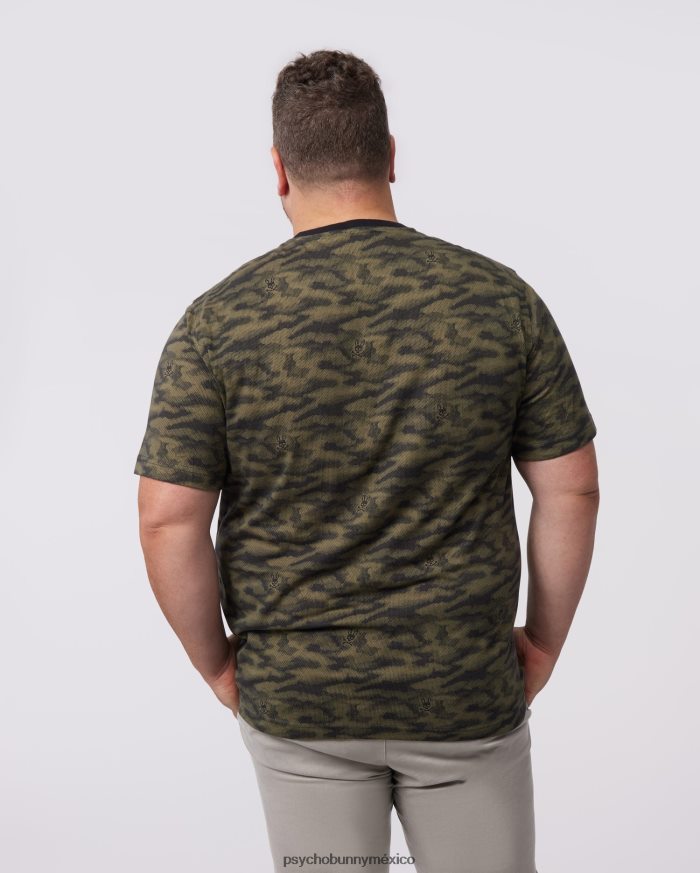 camiseta de camuflaje rockaway grande y alta para hombre oliva oscuroR46422440 Psycho Bunny