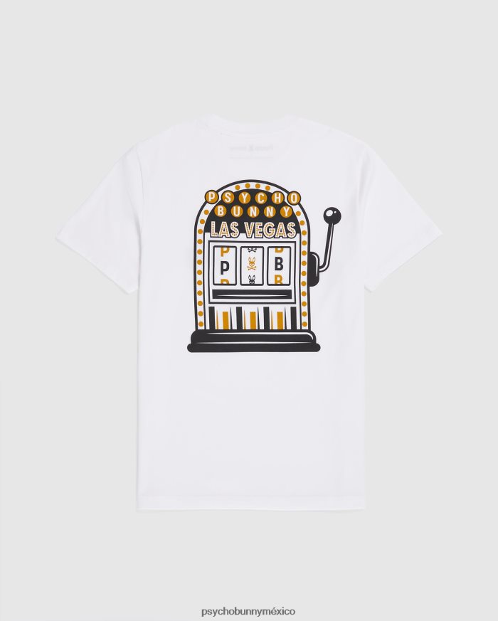 camiseta de la ciudad de vegas para hombre blancoR46422108 Psycho Bunny