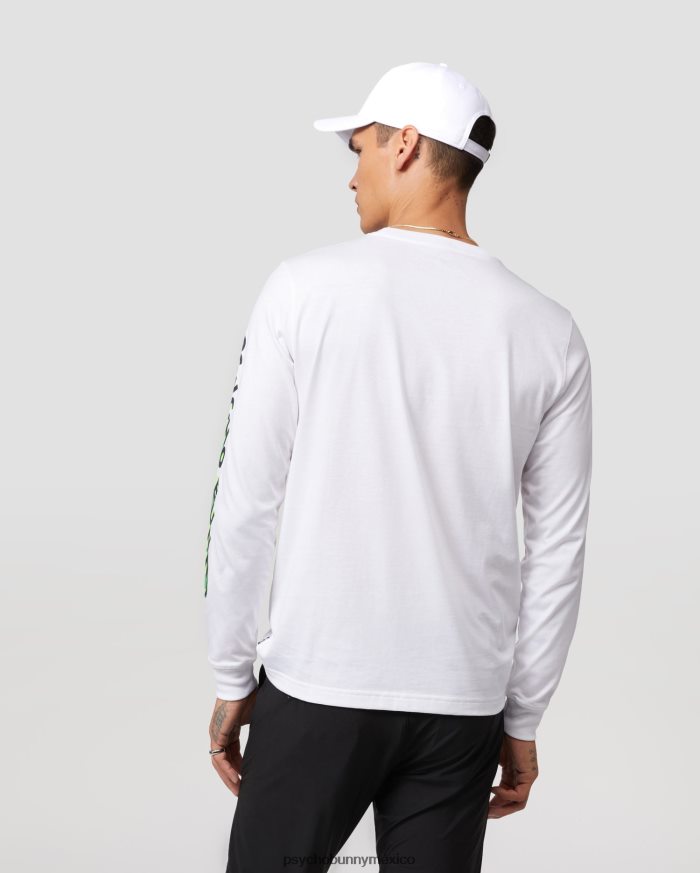 camiseta de manga larga con gráfico dalles para hombre blancoR46422235 Psycho Bunny