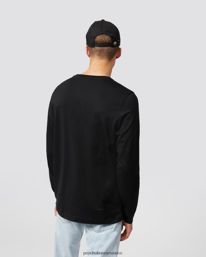camiseta de manga larga con gráfico dalles para hombre negroR46422236 Psycho Bunny