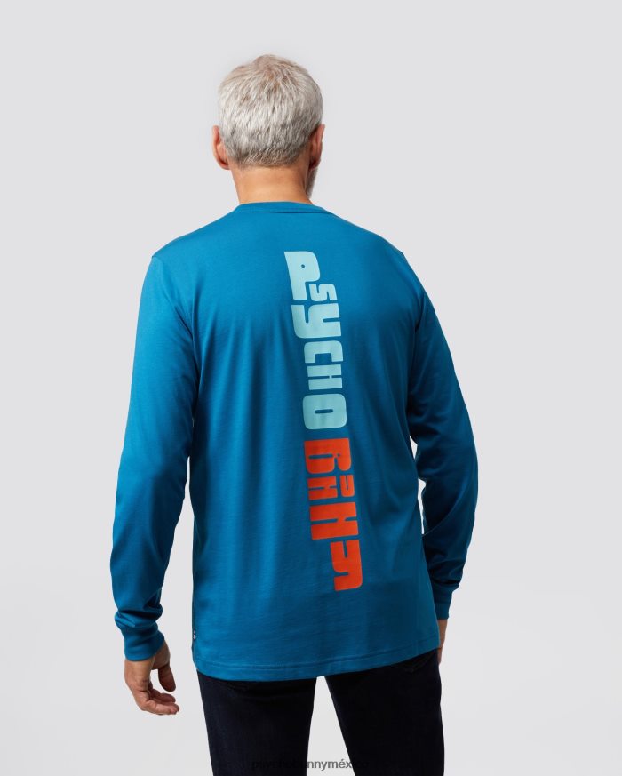 camiseta de manga larga flocada de lyons para hombre Mar EgeoR46422256 Psycho Bunny