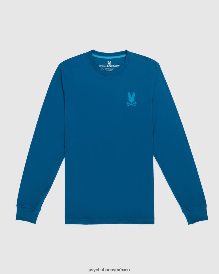 camiseta de manga larga flocada de lyons para hombre Mar EgeoR46422256 Psycho Bunny