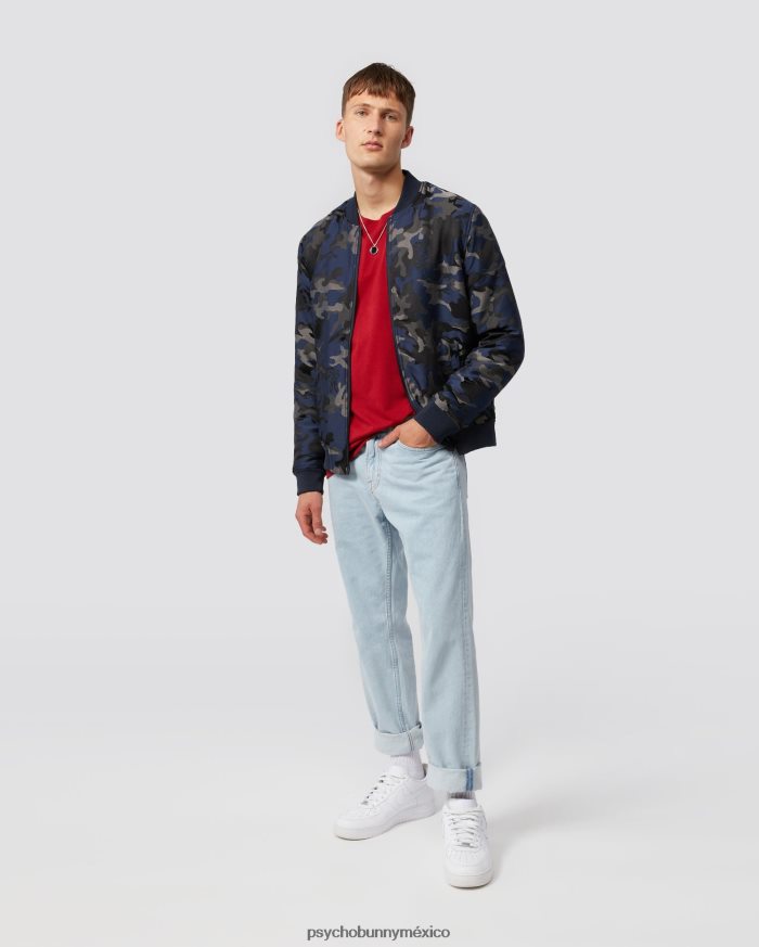 camiseta de manga larga flocada de lyons para hombre río rojoR46422266 Psycho Bunny