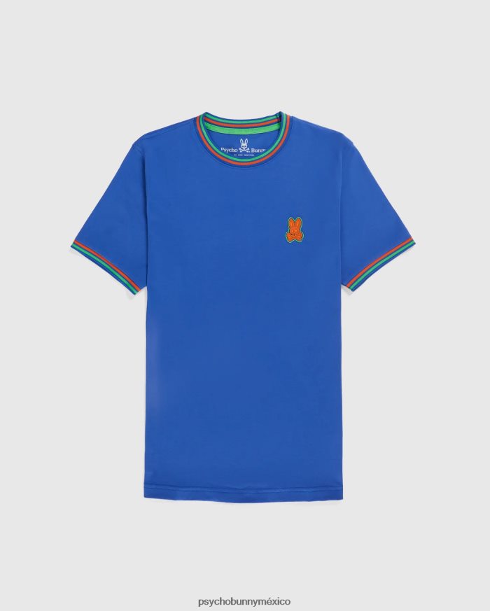 camiseta de moda de bancos grandes y altos para hombre azul brillanteR46422404 Psycho Bunny