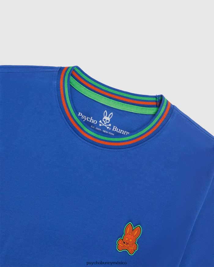 camiseta de moda de bancos grandes y altos para hombre azul brillanteR46422404 Psycho Bunny