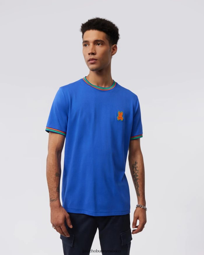 camiseta de moda de bancos para hombre azul brillanteR46422150 Psycho Bunny