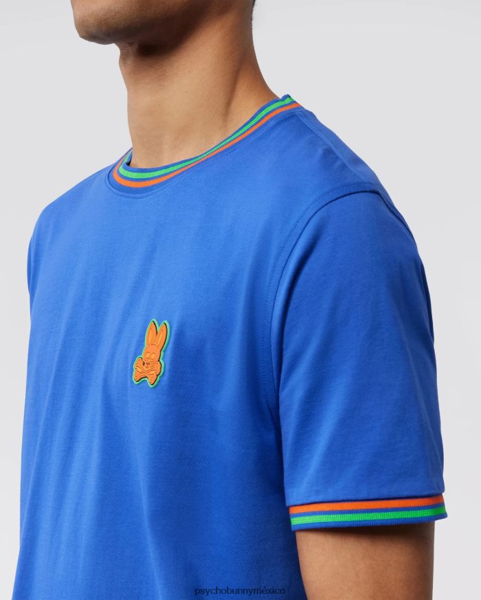 camiseta de moda de bancos para hombre azul brillanteR46422150 Psycho Bunny