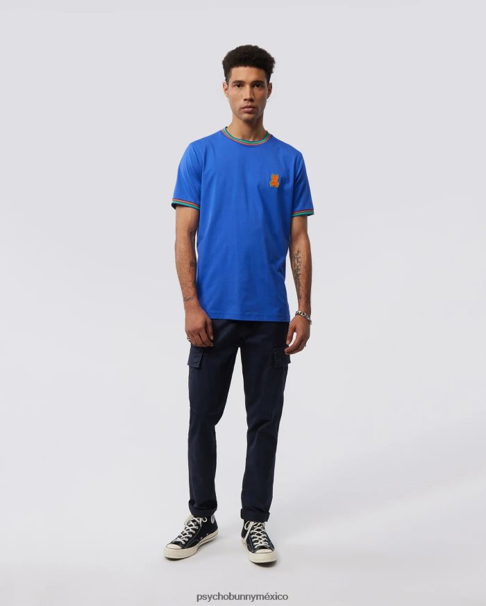 camiseta de moda de bancos para hombre azul brillanteR46422150 Psycho Bunny