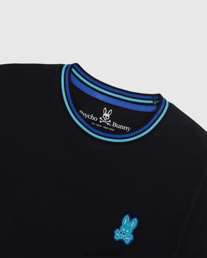 camiseta de moda de bancos para hombre negroR46422141 Psycho Bunny