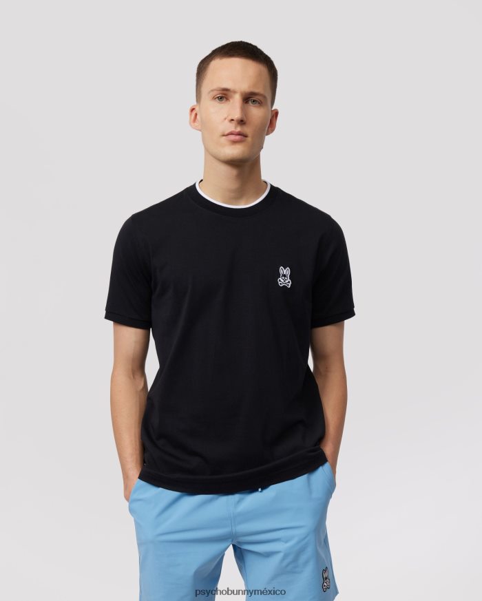 camiseta de moda de sarga para hombre negroR46422134 Psycho Bunny