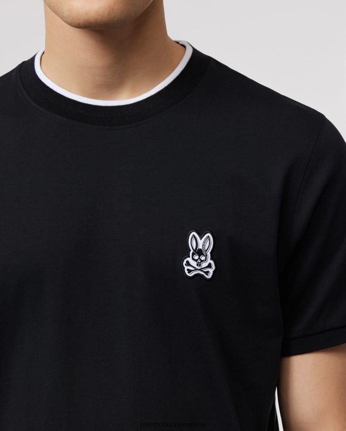 camiseta de moda de sarga para hombre negroR46422134 Psycho Bunny