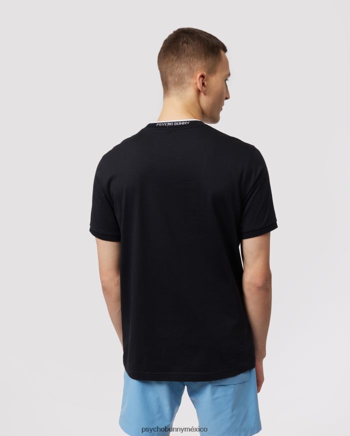 camiseta de moda de sarga para hombre negroR46422134 Psycho Bunny