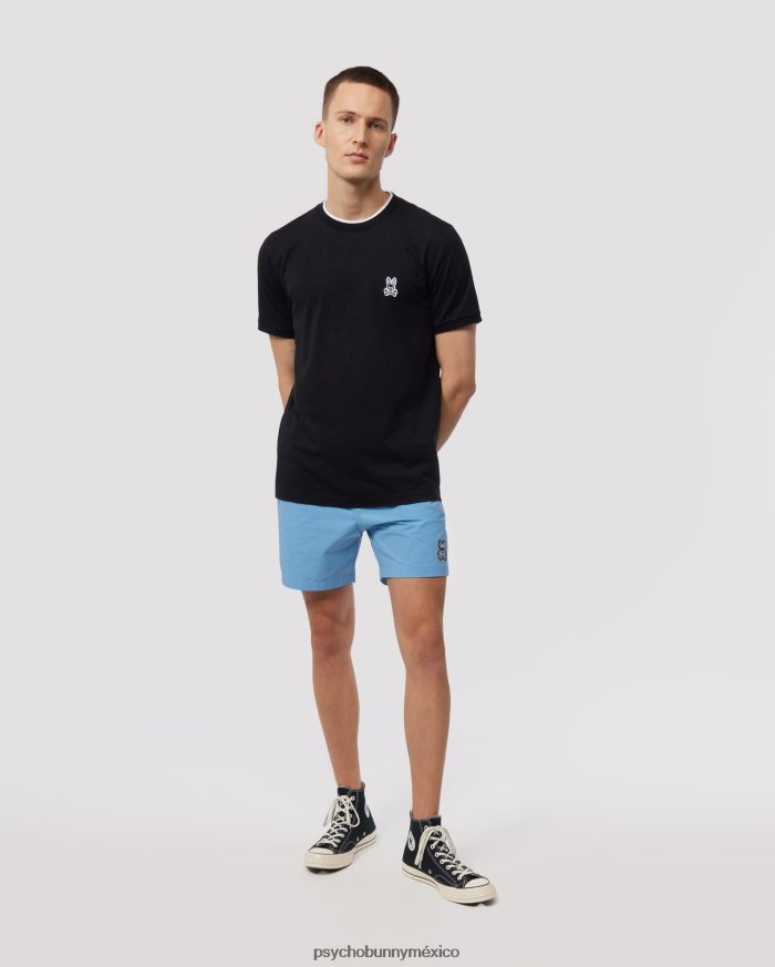 camiseta de moda de sarga para hombre negroR46422134 Psycho Bunny