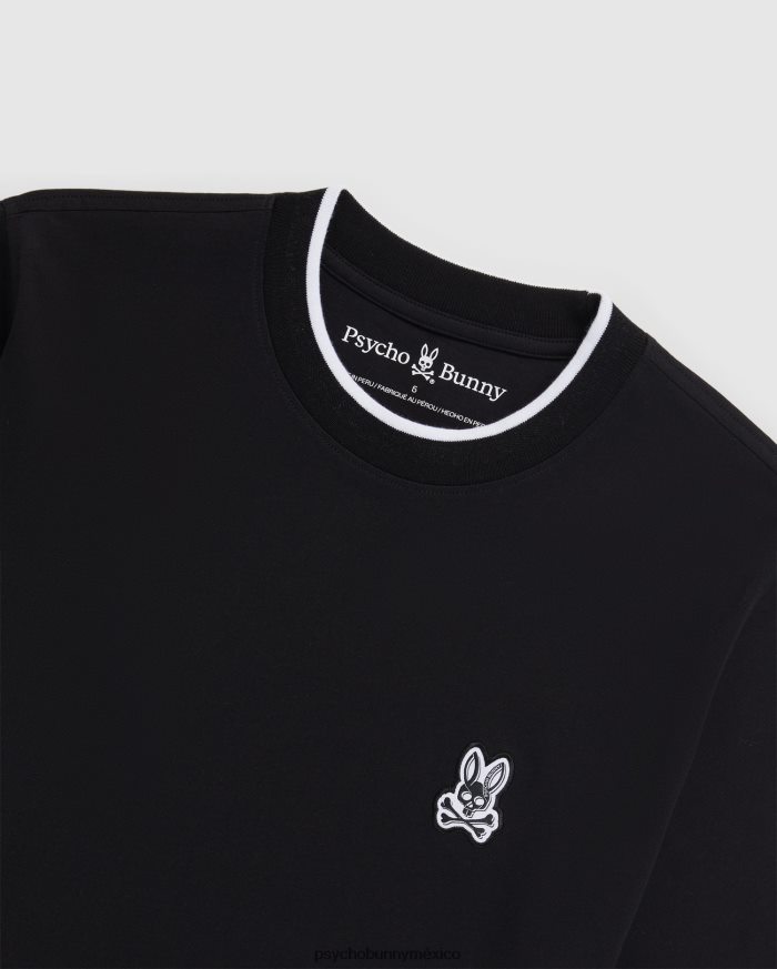 camiseta de moda de sarga para hombre negroR46422134 Psycho Bunny