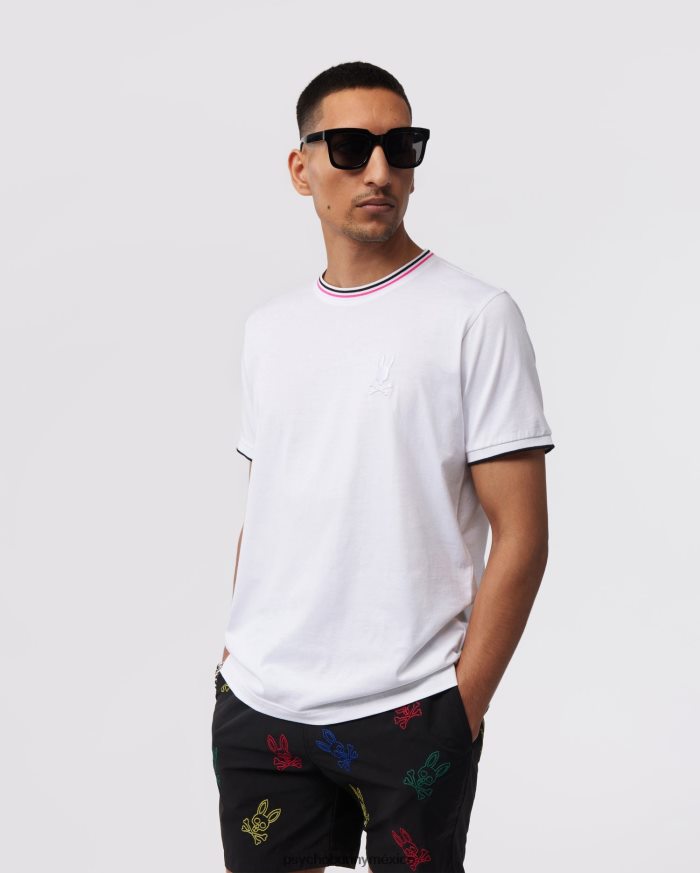 camiseta de moda newell para hombre blancoR46422230 Psycho Bunny