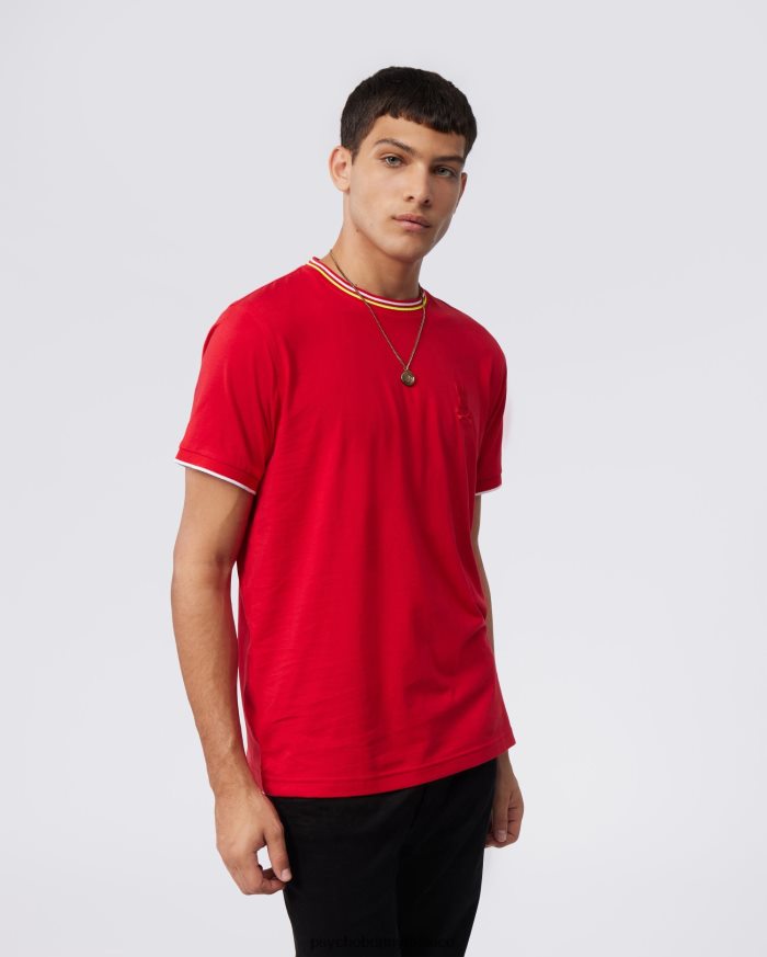 camiseta de moda newell para hombre rojo brillanteR46422227 Psycho Bunny
