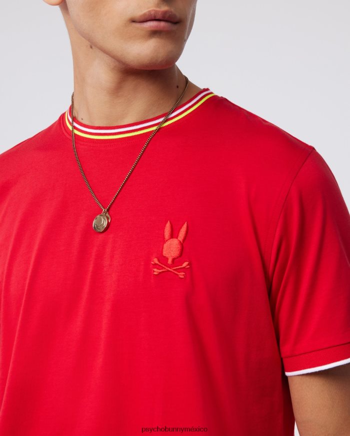 camiseta de moda newell para hombre rojo brillanteR46422227 Psycho Bunny