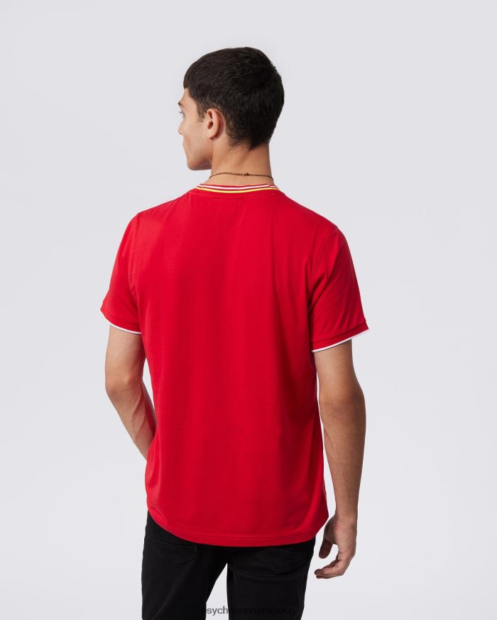 camiseta de moda newell para hombre rojo brillanteR46422227 Psycho Bunny