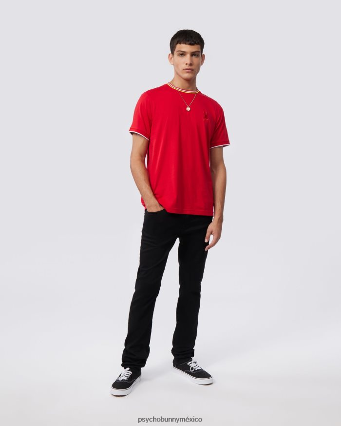 camiseta de moda newell para hombre rojo brillanteR46422227 Psycho Bunny