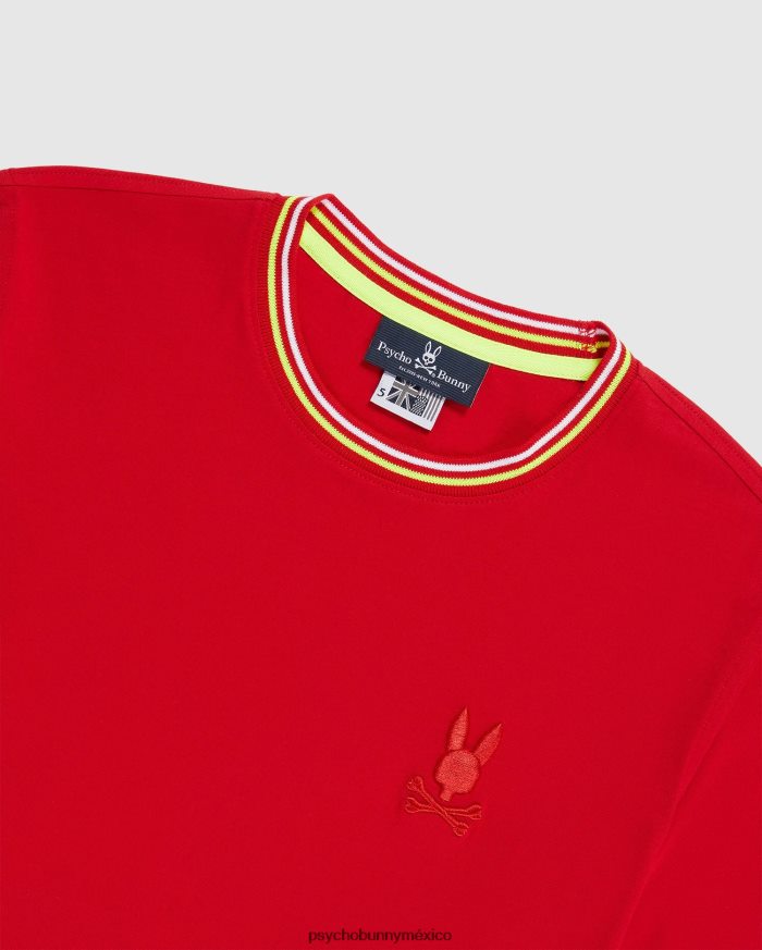 camiseta de moda newell para hombre rojo brillanteR46422227 Psycho Bunny