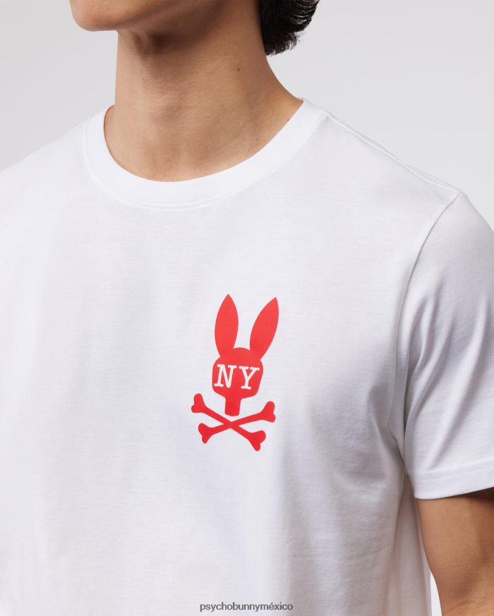 camiseta de nueva york para hombre blancoR46422197 Psycho Bunny