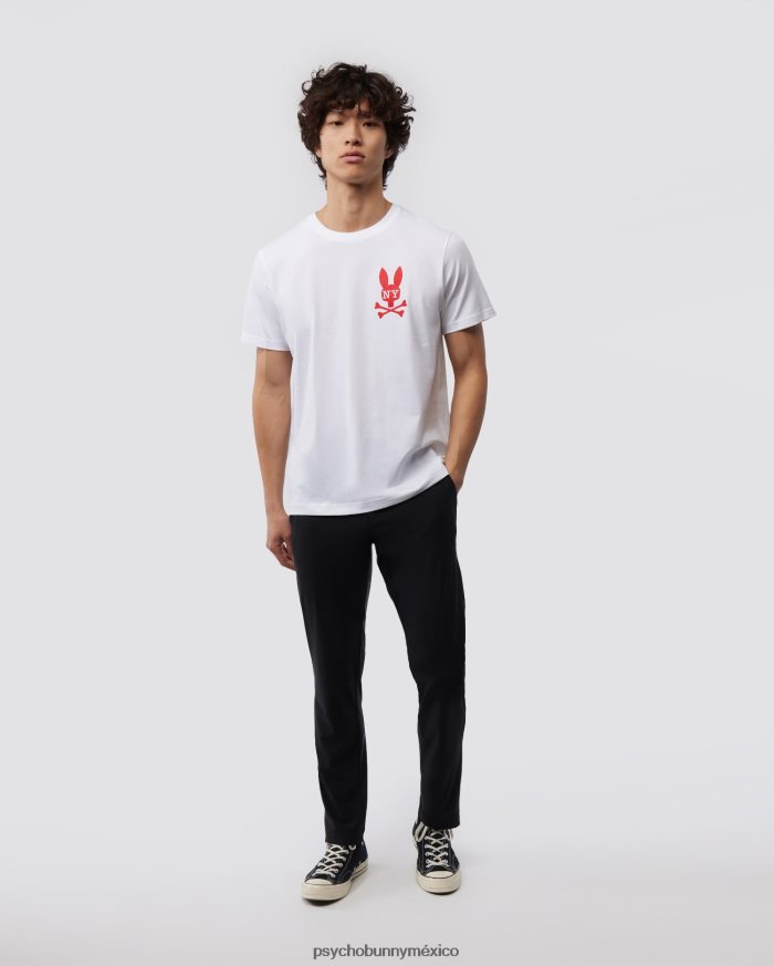 camiseta de nueva york para hombre blancoR46422197 Psycho Bunny