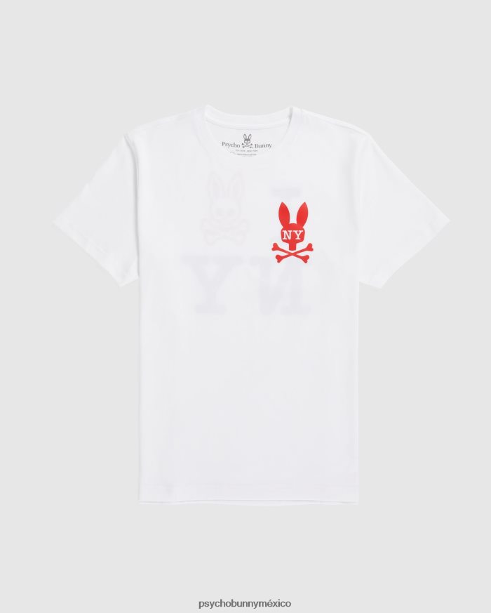 camiseta de nueva york para hombre blancoR46422197 Psycho Bunny