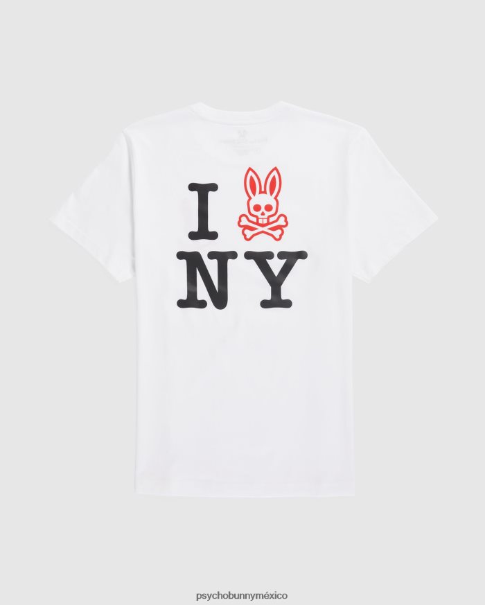 camiseta de nueva york para hombre blancoR46422197 Psycho Bunny