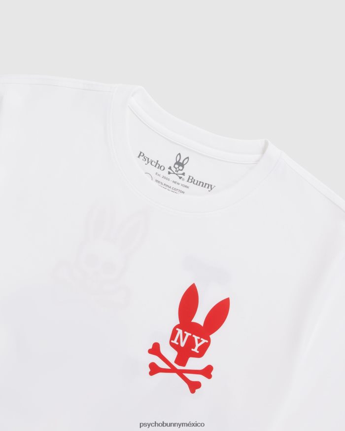 camiseta de nueva york para hombre blancoR46422197 Psycho Bunny