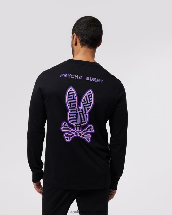 camiseta estampada de manga larga para mujer negroR46422133 Psycho Bunny