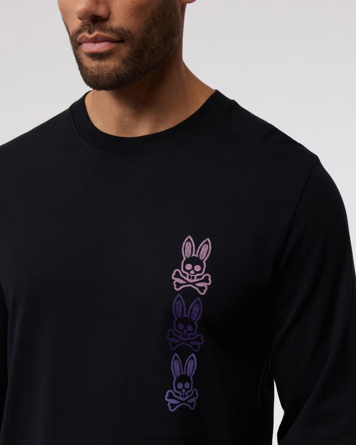 camiseta estampada de manga larga para mujer negroR46422133 Psycho Bunny