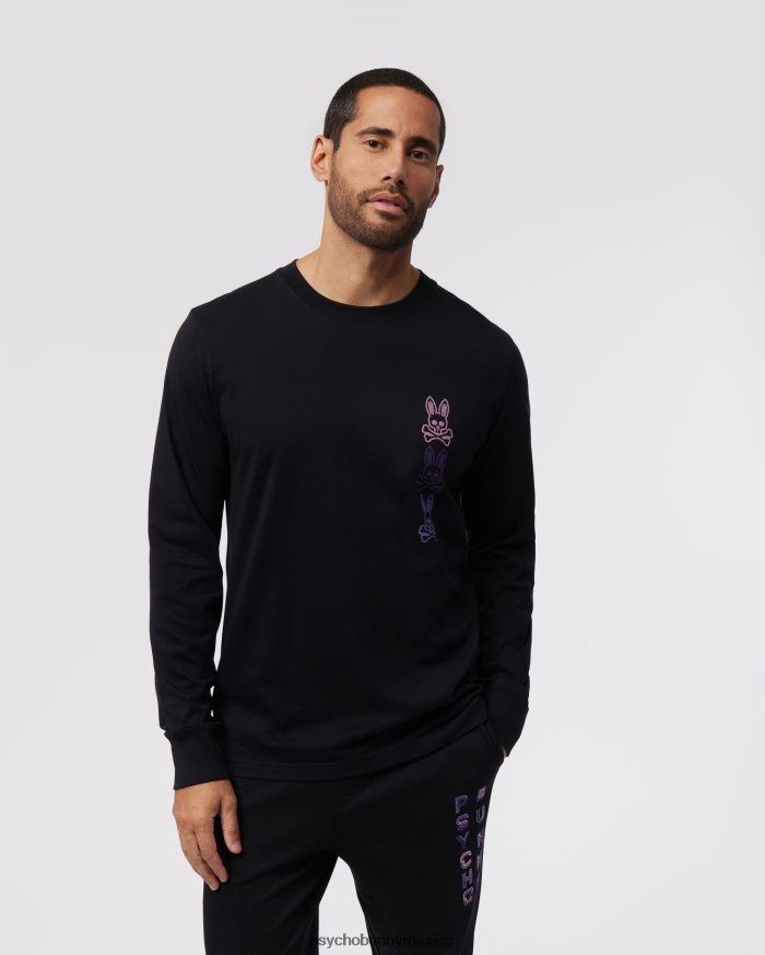 camiseta estampada de manga larga para mujer negroR46422133 Psycho Bunny