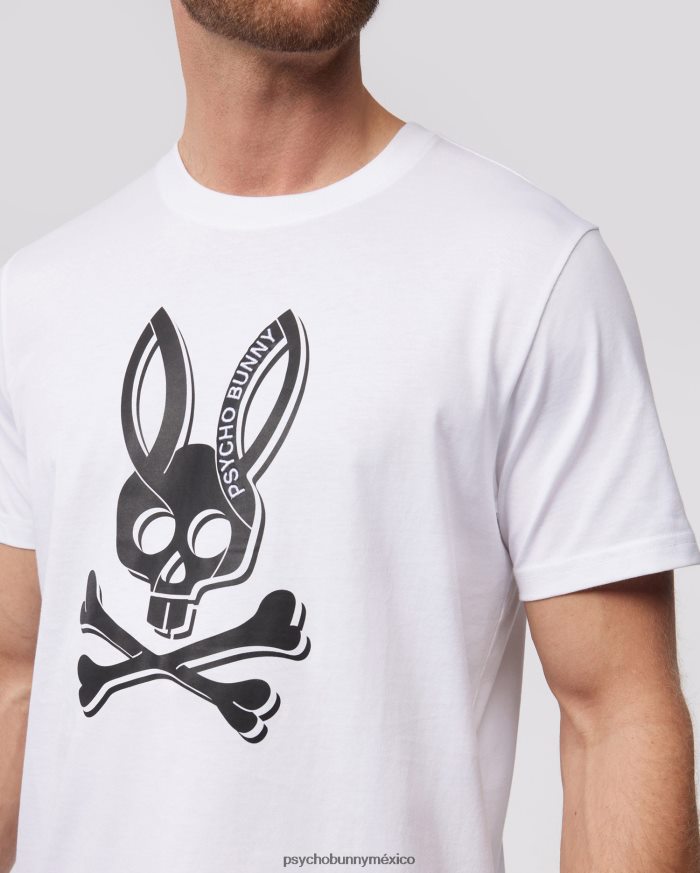 camiseta estampada de sarga para hombre blancoR46422136 Psycho Bunny